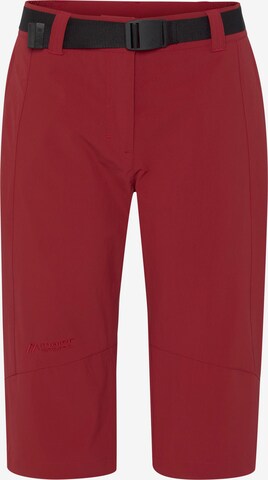 Maier Sports Regular Workout Pants in Red: front