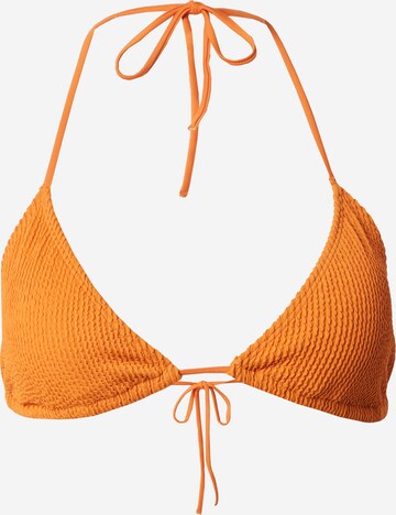 Monki Triangle Bikini Top in Orange: front