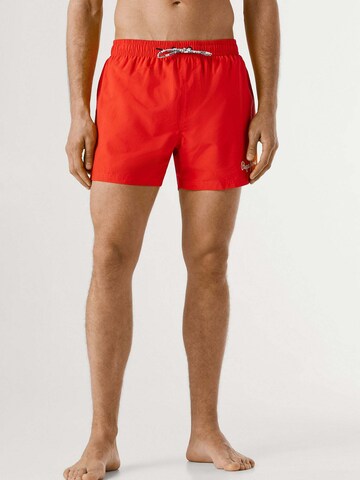 Pepe Jeans Board Shorts in Red: front