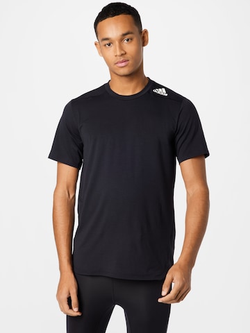 Tricou funcțional 'Designed for Training' de la ADIDAS SPORTSWEAR pe negru: față