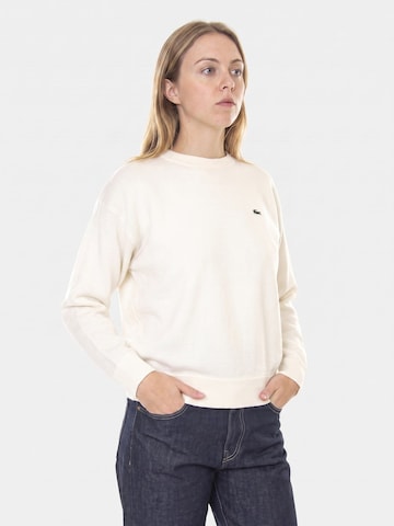 Pull-over 'Womens Pullover-70V White Crewneck Sweater' LACOSTE en blanc