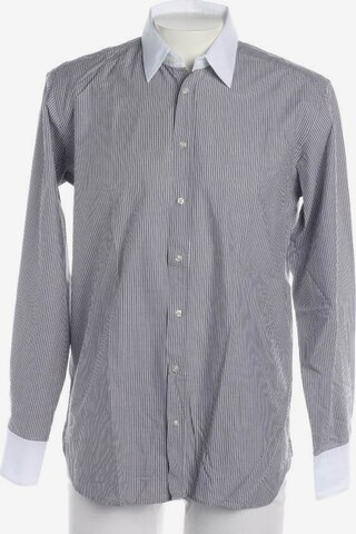 HECHTER PARIS Button Up Shirt in M in Grey: front