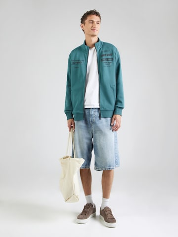 CAMP DAVID Zip-Up Hoodie in Green