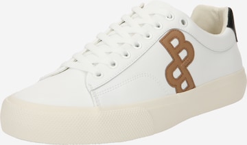 Baskets basses 'Aiden' BOSS Black en blanc : devant