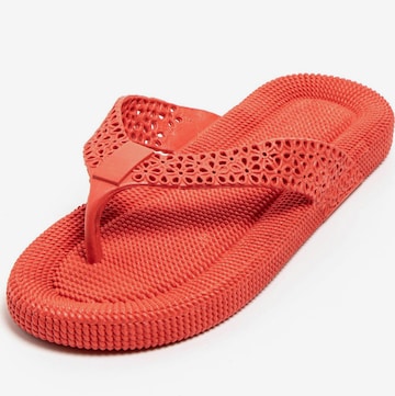 Brasileras Zehentrenner 'Flopee' in Rot: Vorderseite