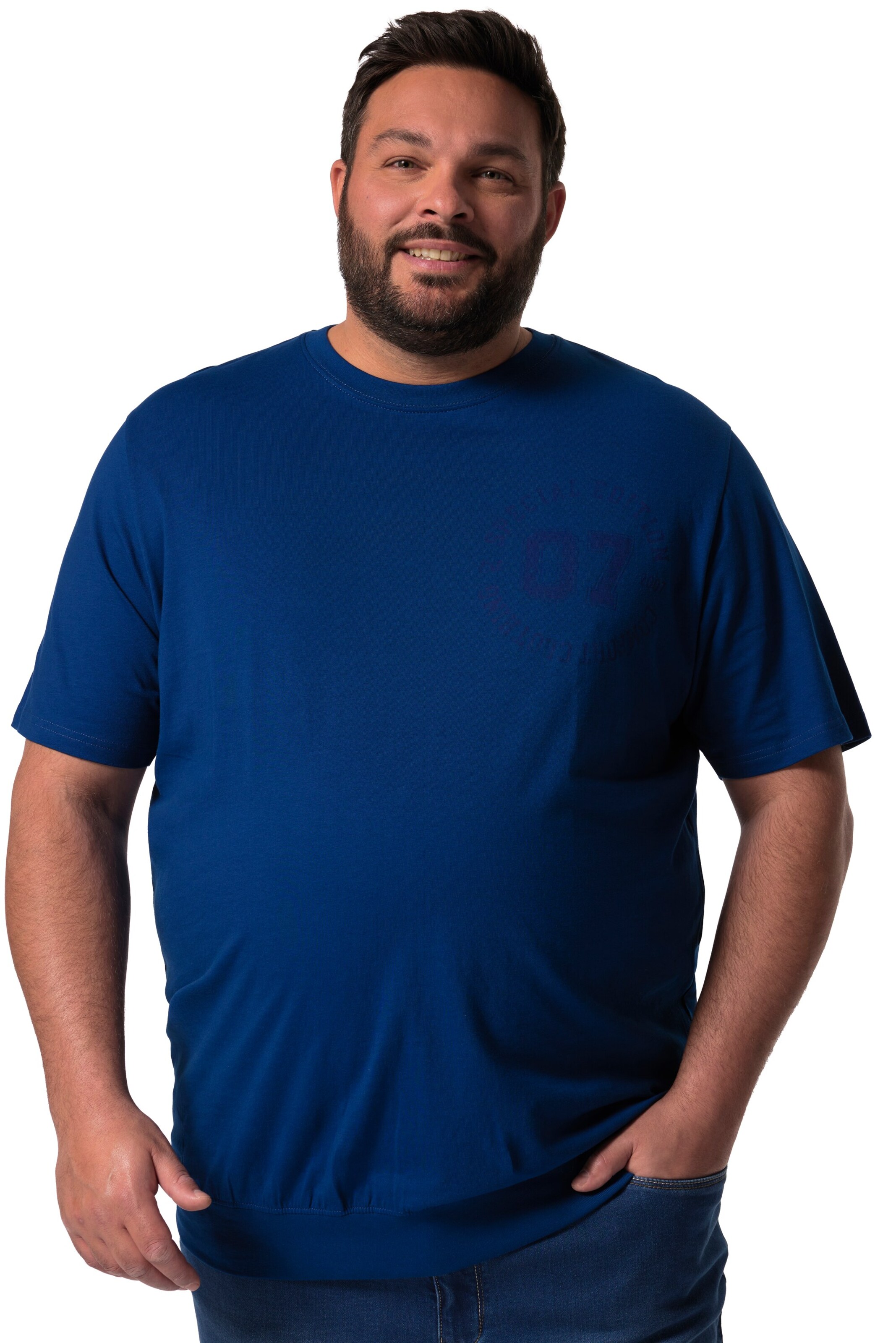 T-Shirt Men Plus en bleu : devant