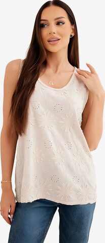 Lumera Bluse 'Zelda' in Beige: Vorderseite