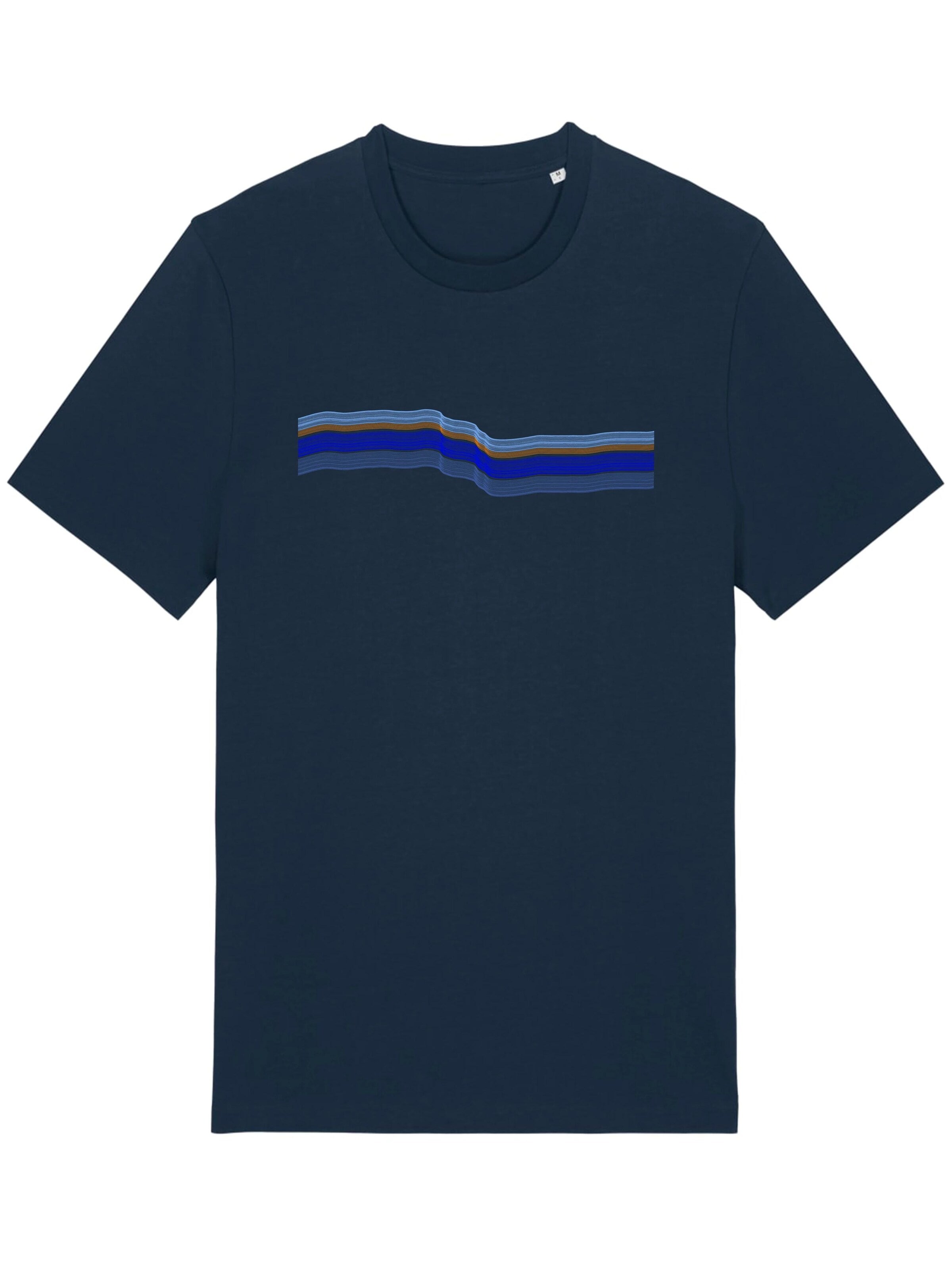 Kultgut Shirt 'Sportive Line'‌‌‌‌‌‌ in XS in navy, Produktansicht