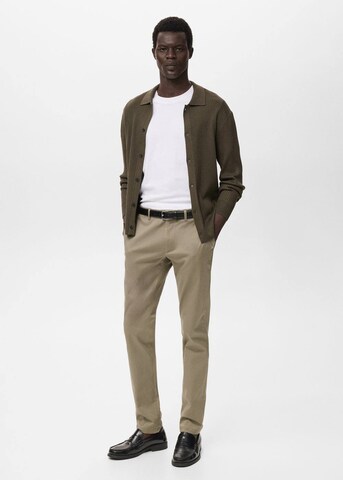 MANGO MAN Slim fit Chino Pants 'Barna' in Beige