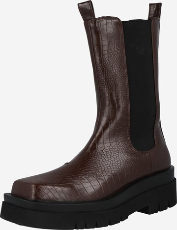 Raid Chelsea boots 'NEW PORT' in Bruin: voorkant