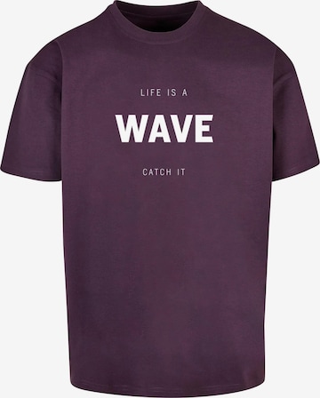 T-Shirt 'Summer - Life Is A Wave' Merchcode en violet : devant