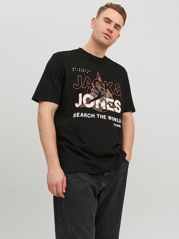 Jack & Jones Plus Shirt in Zwart: voorkant