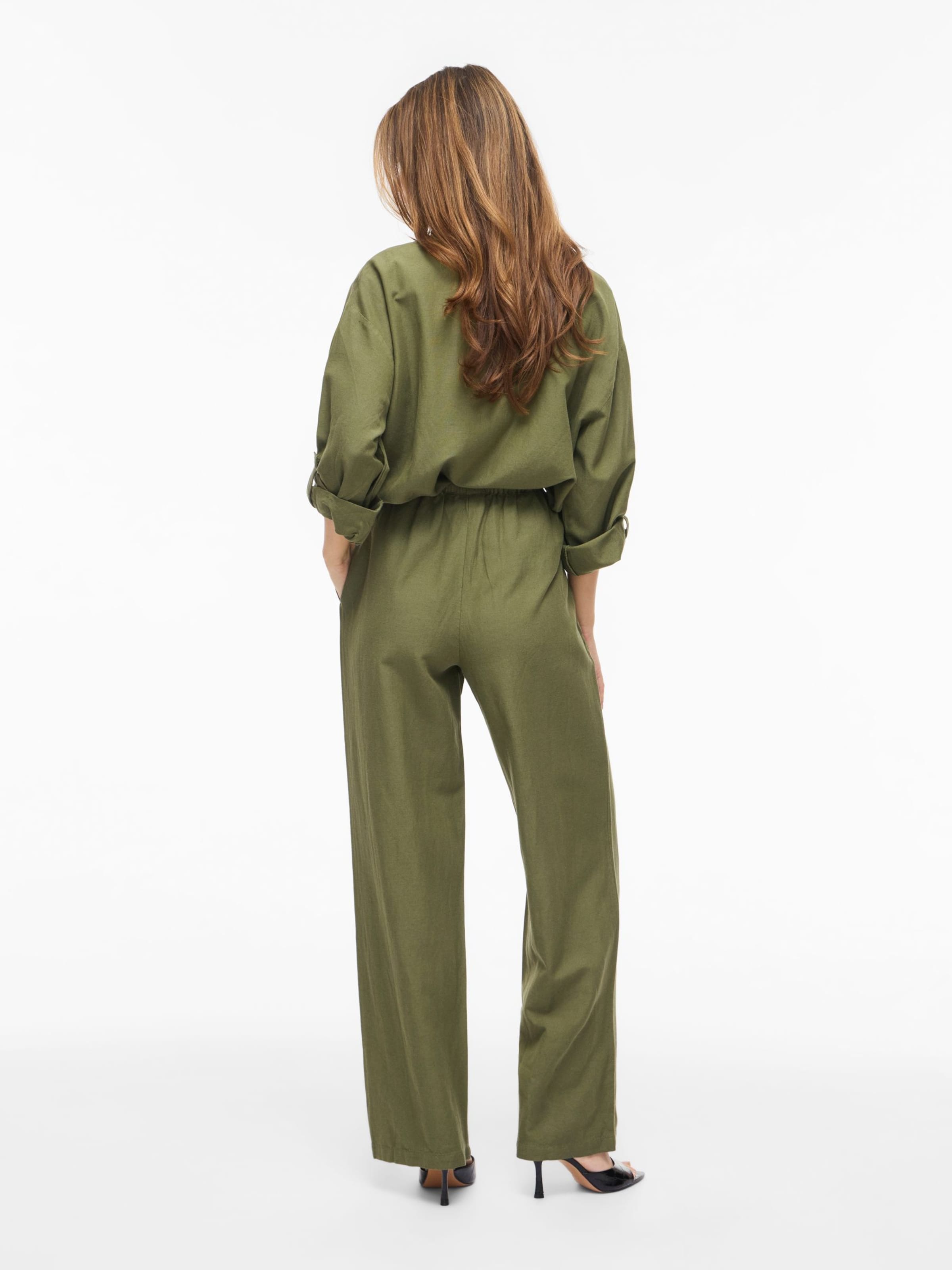 Wide Leg Pantalon VILA en vert