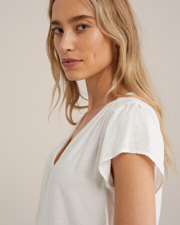 WE Fashion Μπλούζα σε λευκό