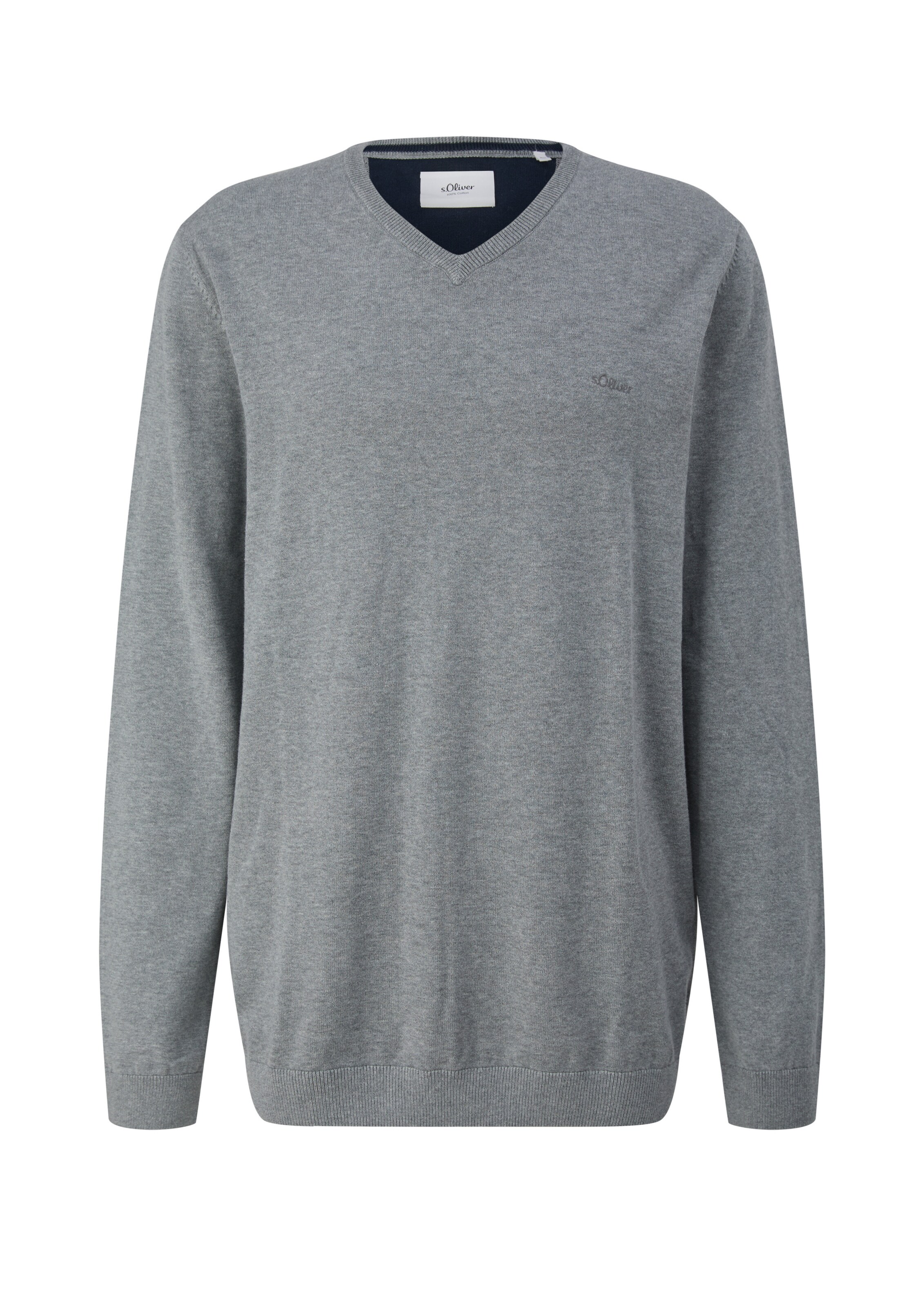 s.Oliver Men Big Sizes Pullover in Grau: Vorderseite