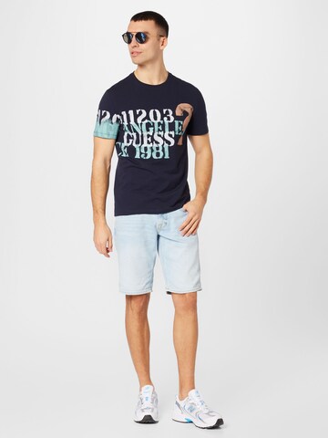 T-Shirt GUESS en bleu