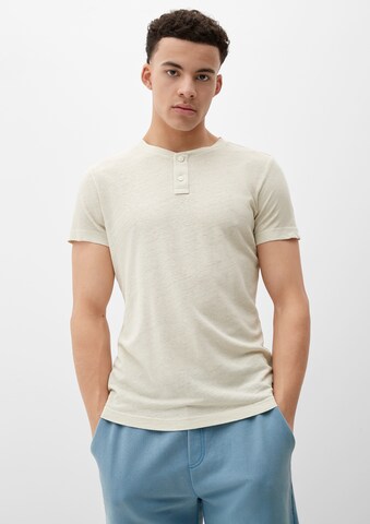 QS Shirt in Beige: voorkant