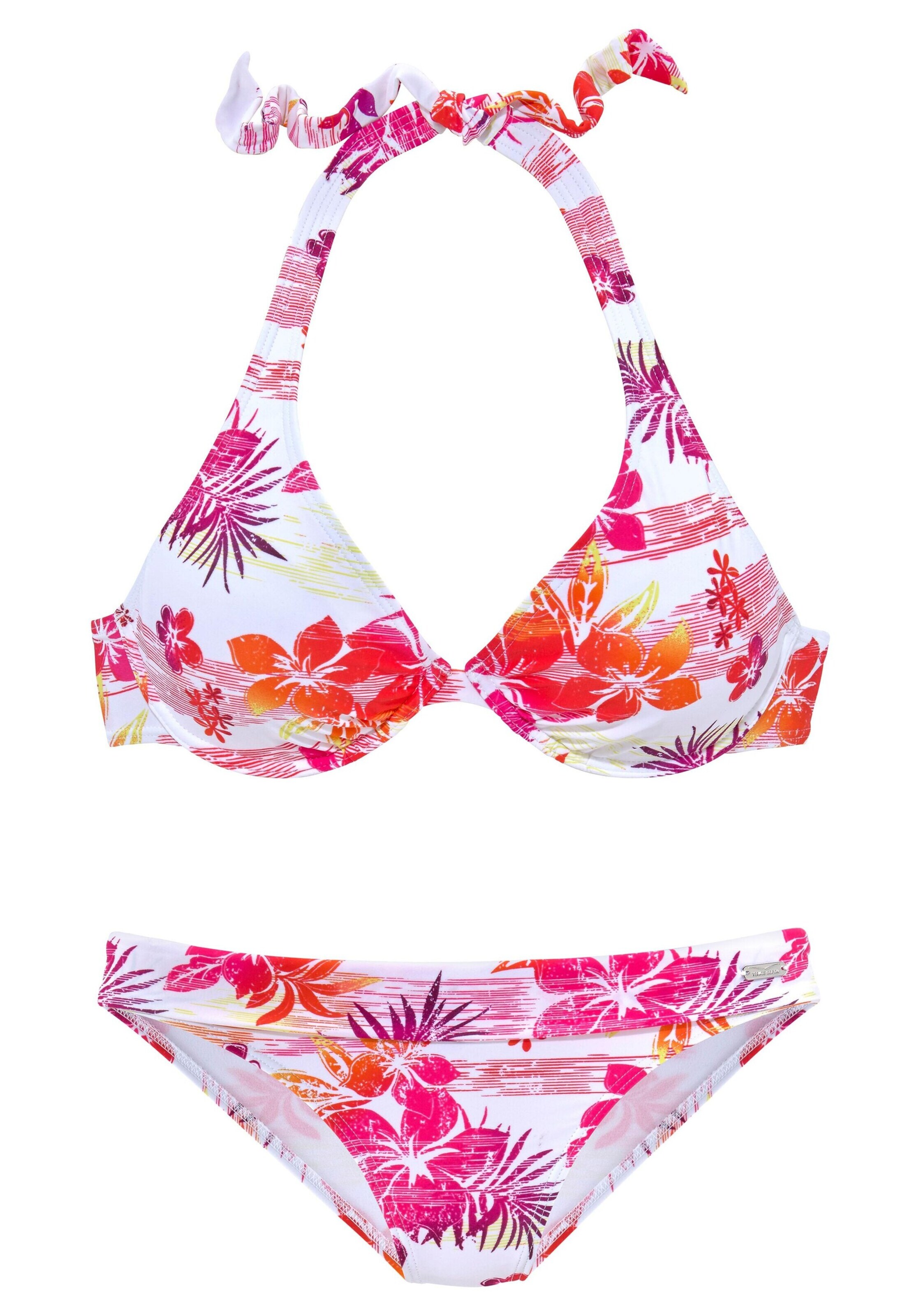 VENICE BEACH T-shirt Bikini in White: front