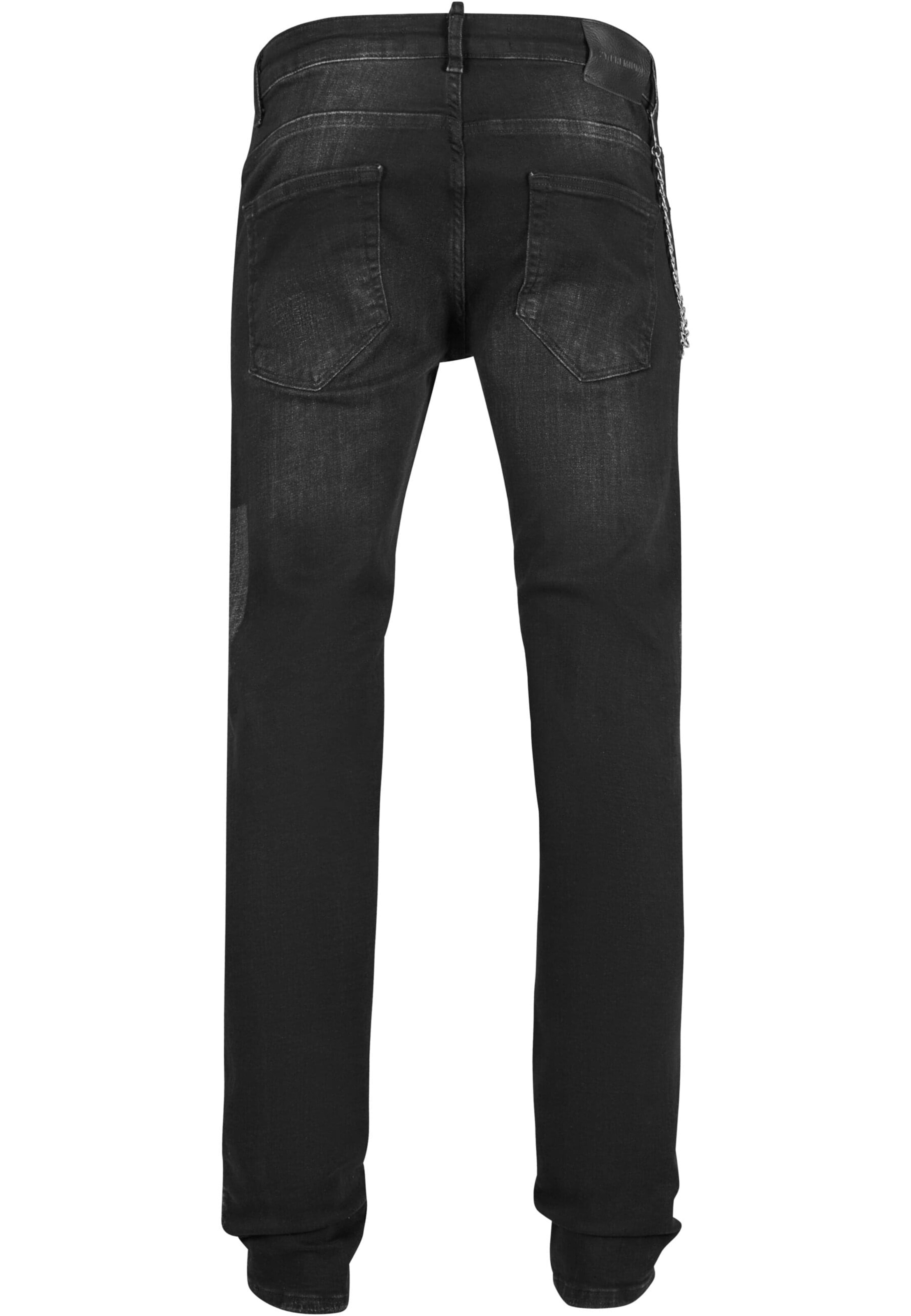 Tapered Jeans di 2Y Premium in nero