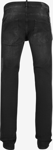 2Y Premium Tapered Jeans in Zwart