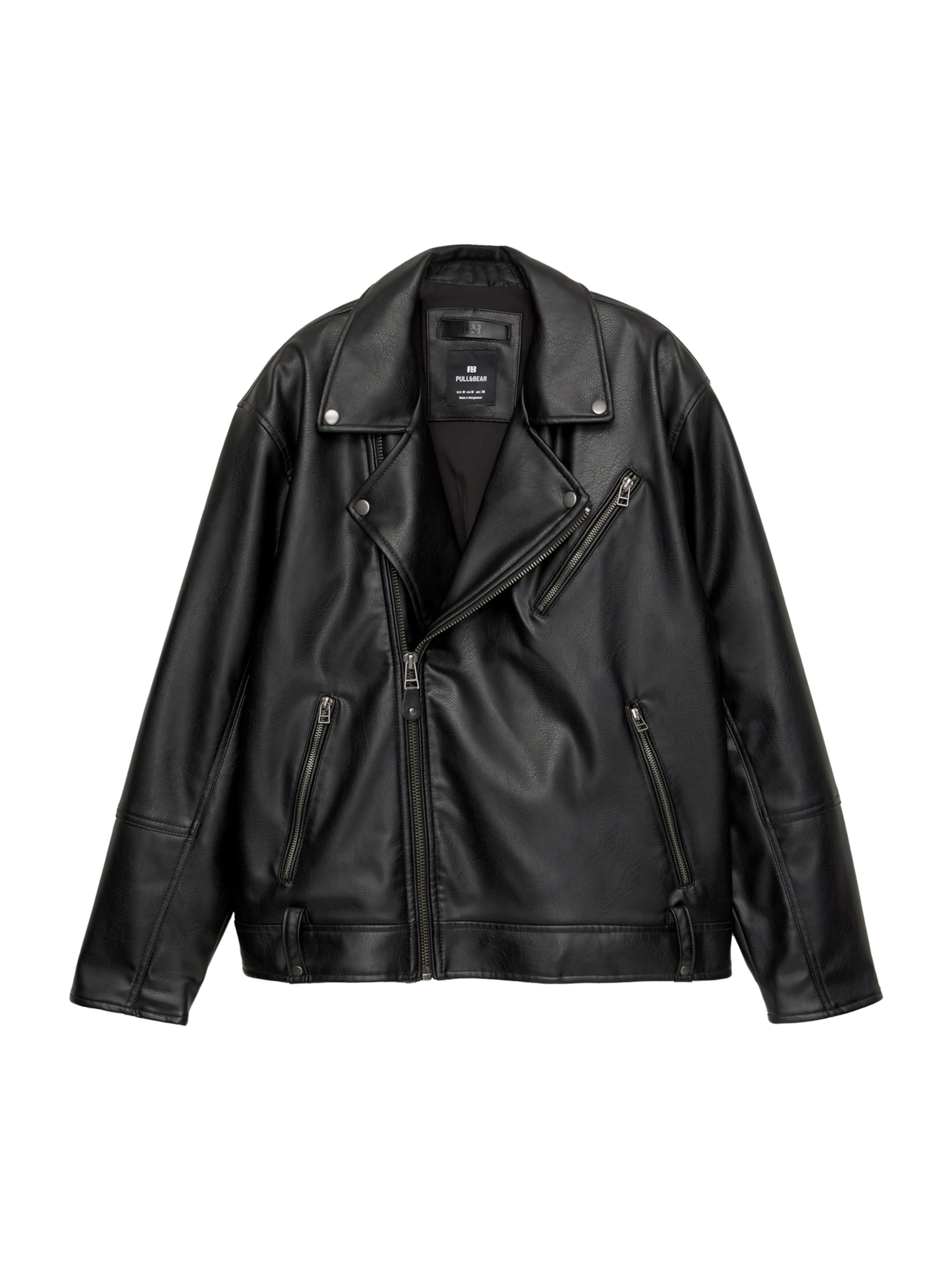 Giacca di mezza stagione di Pull&Bear in nero: frontale