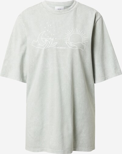 Tricou WEARKND pe verde pastel / alb, Vizualizare produs