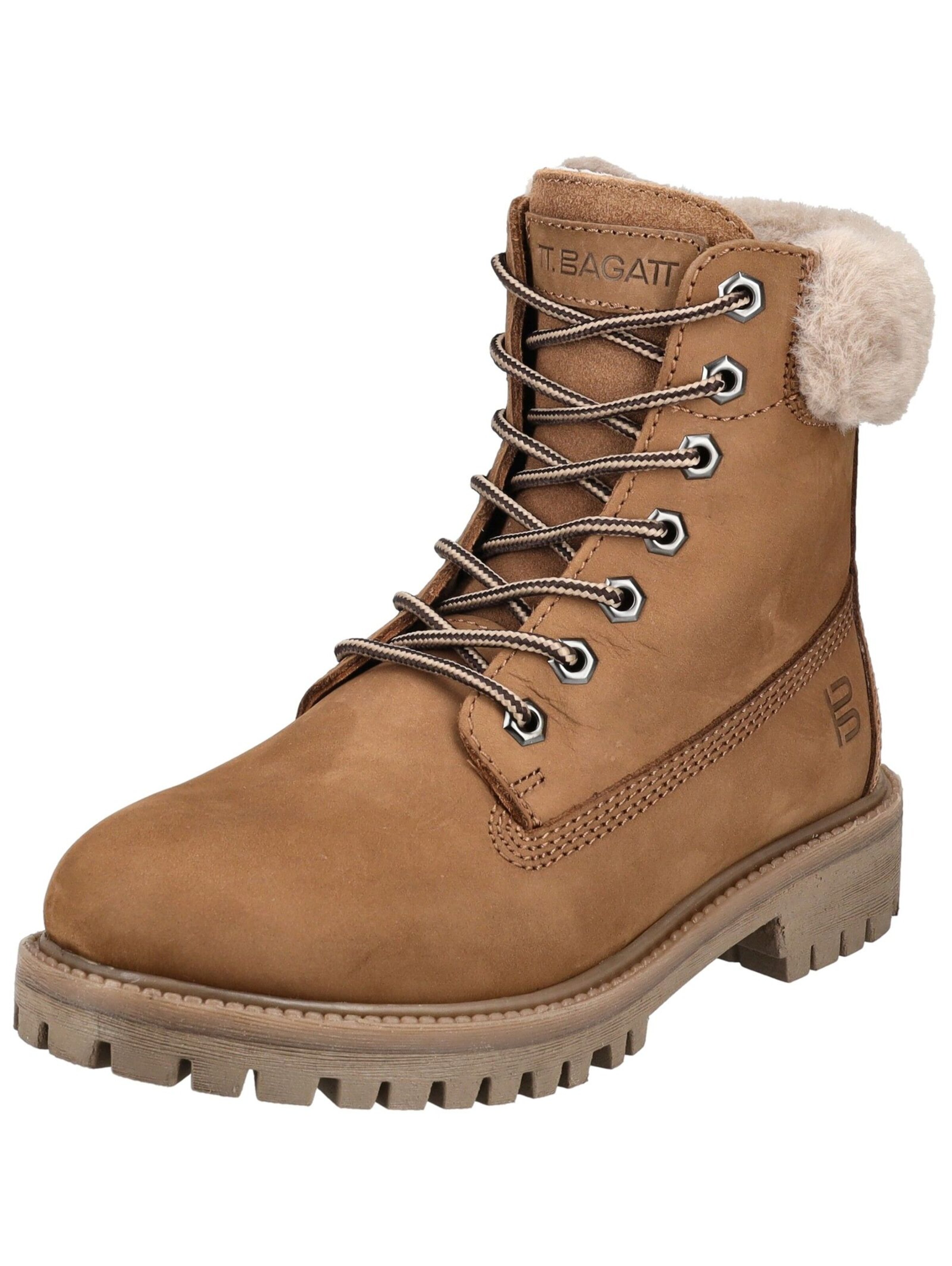 TT. BAGATT Lace-Up Ankle Boots in Brown: front