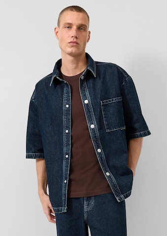QS Comfort fit Overhemd in Blauw: voorkant