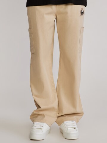 SikSilk Loose fit Pants in Beige: front