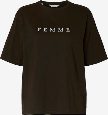 SELECTED - Camiseta 'SLFVILJA' en marrón: frente