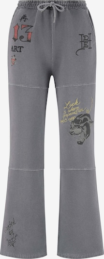 Kelnės iš Ed Hardy, spalva – geltona / pilko džinso / raudona, Prekių apžvalga