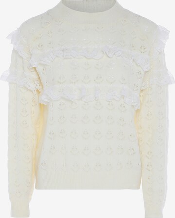 Pull-over NAEMI en blanc : devant