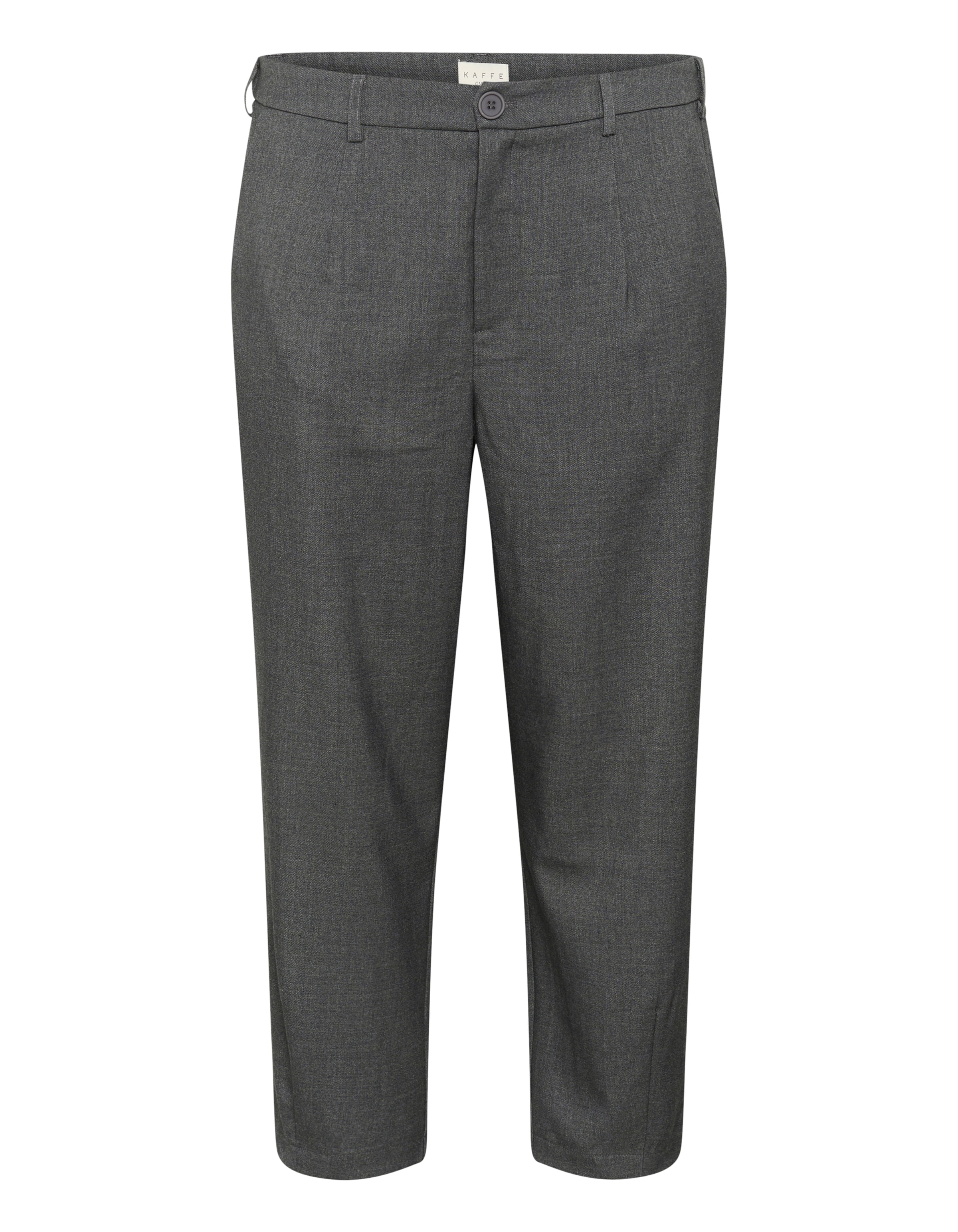 KAFFE CURVE Pleat-front trousers 'Merla' in Grey: front