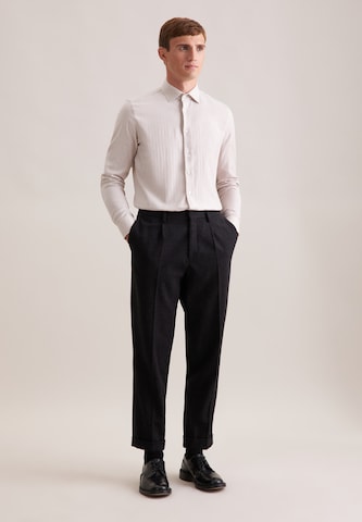 SEIDENSTICKER Regular fit Business shirt ' Schwarze Rose ' in Beige