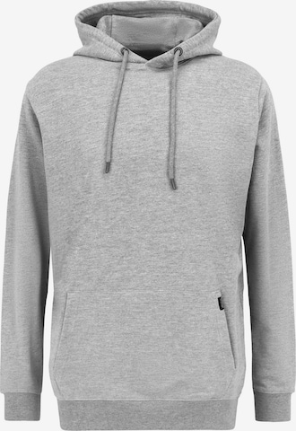 Oldskull Kapuzensweatshirt 'Plain Basic' in Grau: Vorderseite
