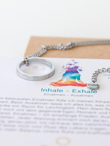 Divasya Necklace 'Inhale - Exhale' in Silver