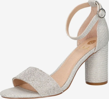 LA STRADA Strap Sandals in Silver: front