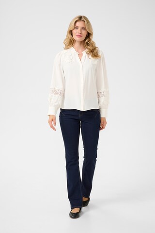 Chemisier 'Luna' Cream en blanc