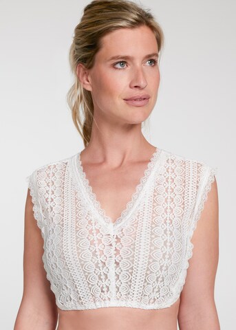 Blouse folklorique 'Walhalla' SPIETH & WENSKY en blanc : devant