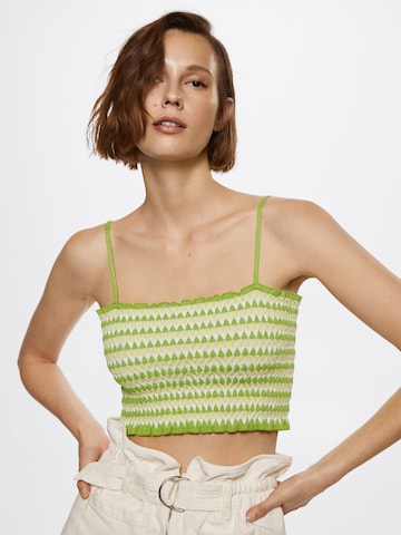 MANGO Knitted Top 'COYOTE' in Green: front