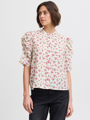 Chemisier 'IHKate' ICHI en beige : devant