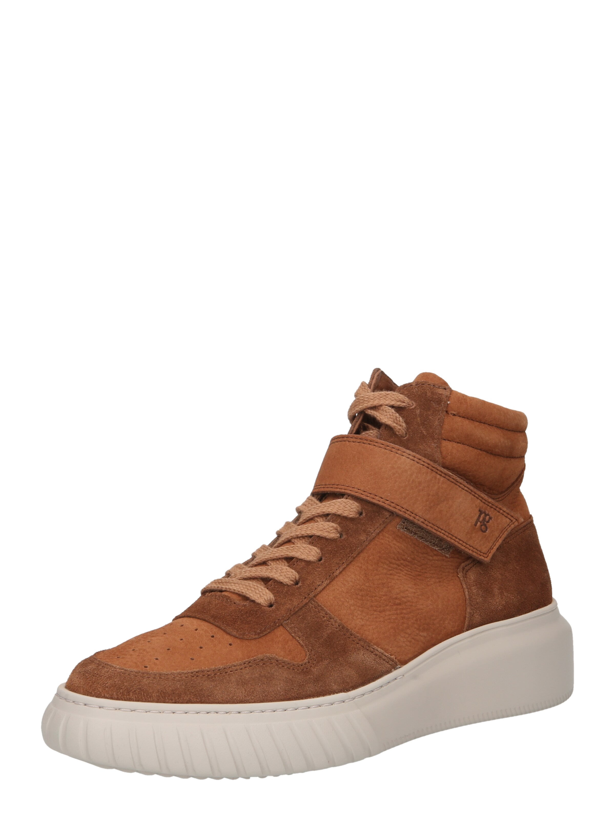 Paul Green Sneakers hoog in Bruin: voorkant