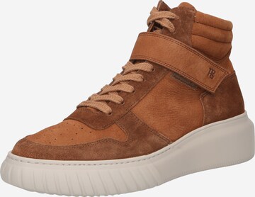 Paul Green Sneakers hoog in Bruin: voorkant