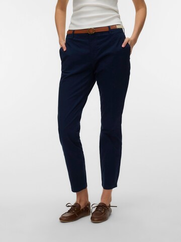 VERO MODA Tapered Chino 'VMFIEBY' in Blauw: voorkant