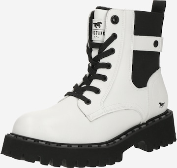 balta MUSTANG Suvarstomieji kulkšnis dengiantys batai: priekis