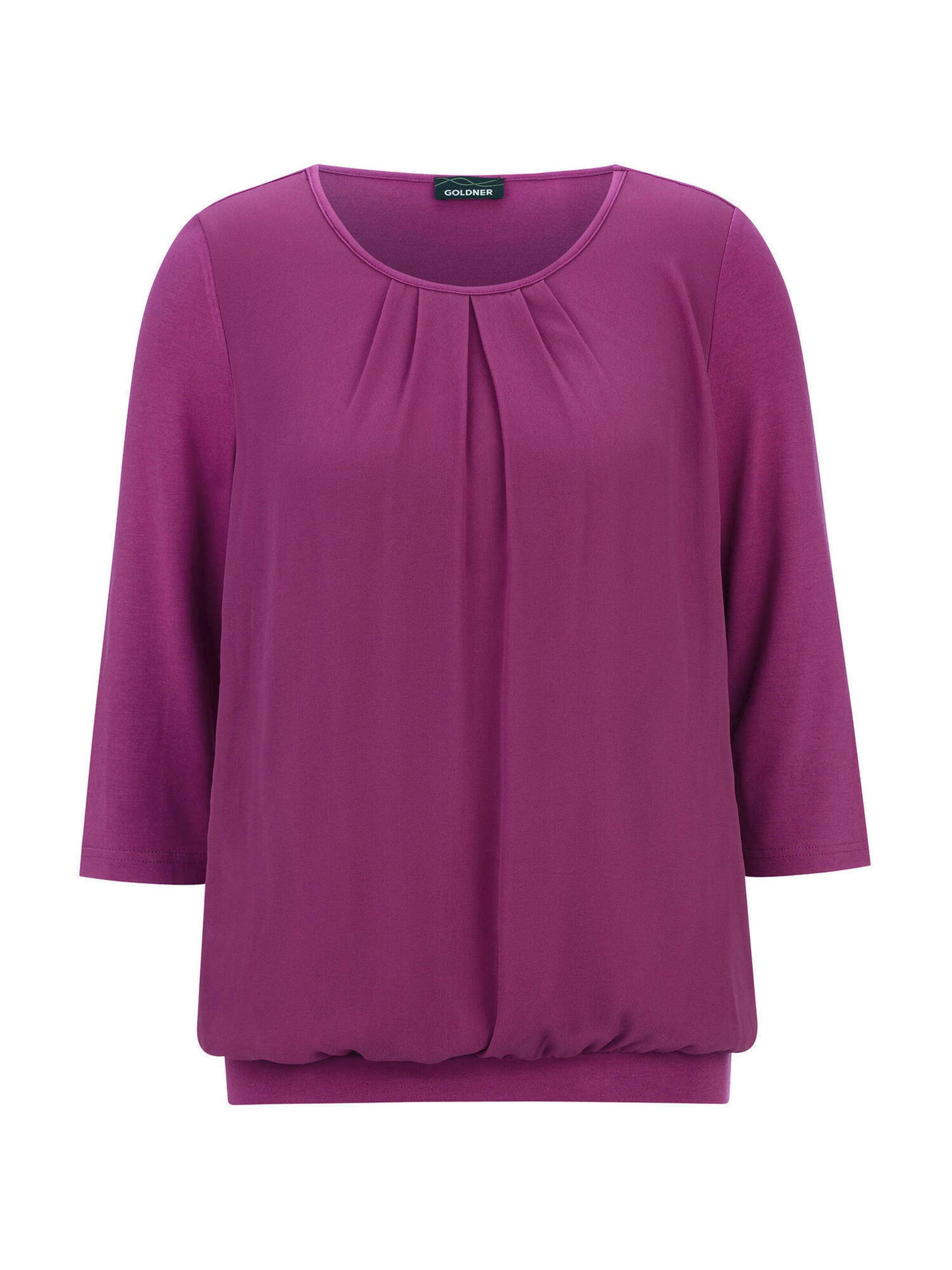 Goldner Bluse in Lila: Vorderseite