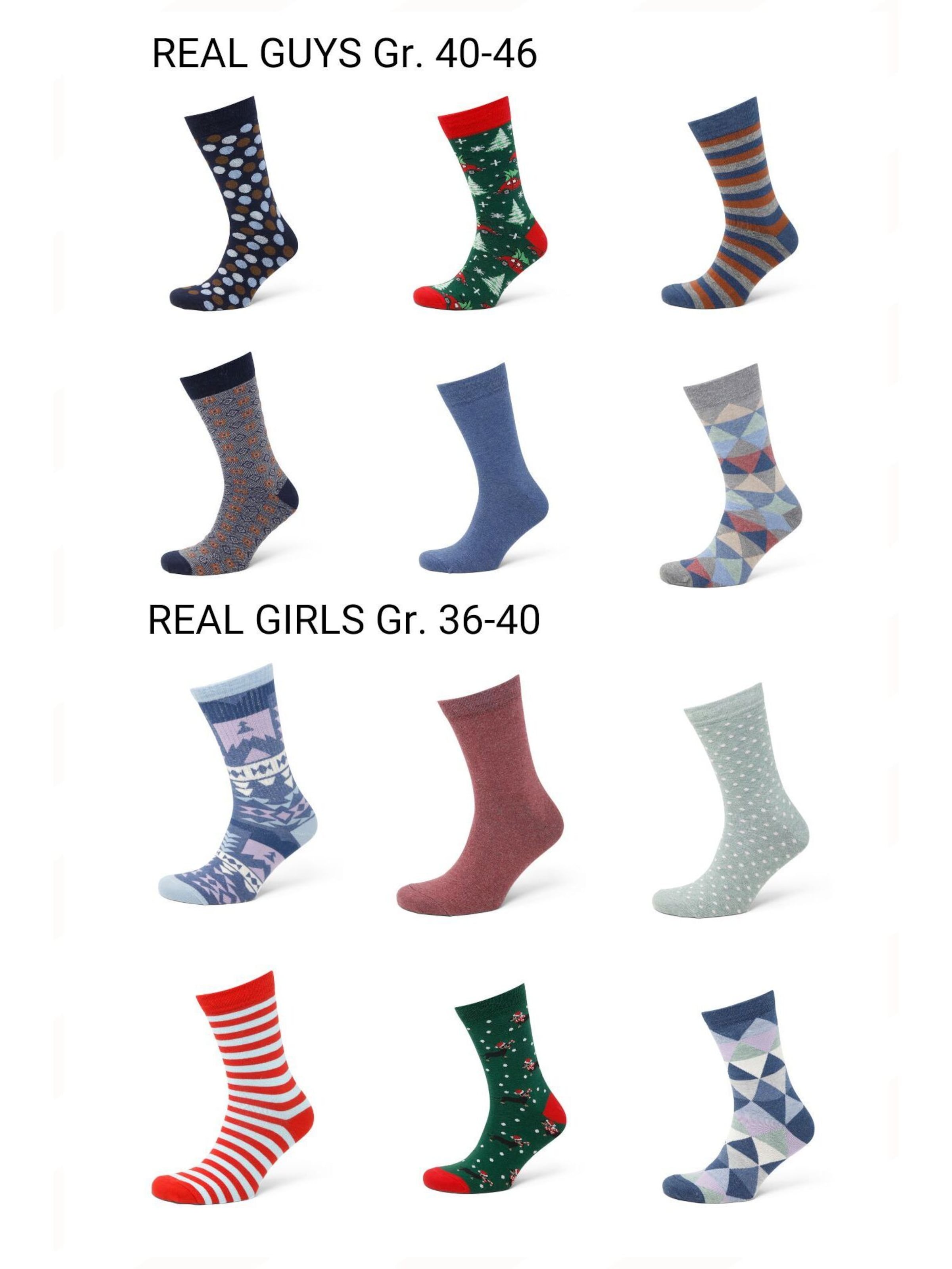 Calendriers de l'Avent Real Guys en mélange de couleurs