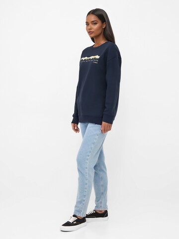 NIKIN Sweatshirt 'TreeSweater Mountain Panorama' in Blue