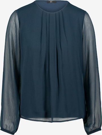 zero Blusenshirt mit transparenten Ärmeln in Blau: Vorderseite