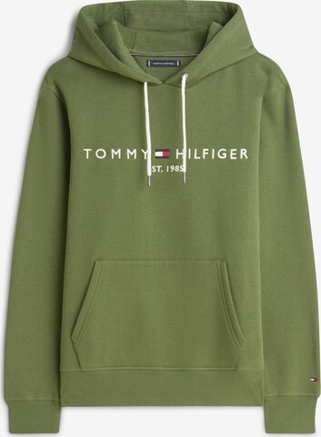 Sweat-shirt TOMMY HILFIGER en vert : devant